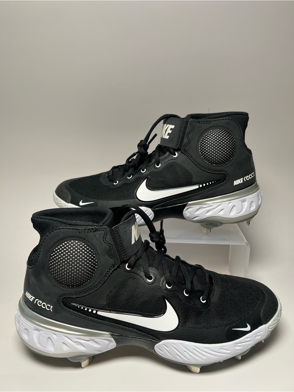 Nike Alpha Huarache Elite 3 Mid Metal Baseball Cleats Black CK0745-001 Size 10